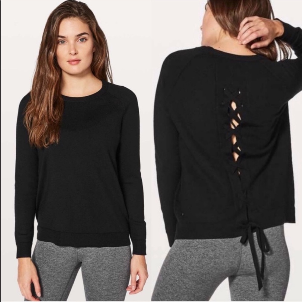 Lululemon Black Tied to You Sweater